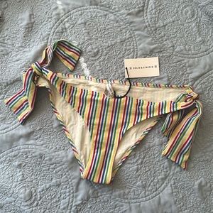 Solid & Striped Rainbow Tie-Side Bikini Bottom